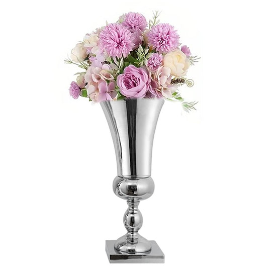 430mm Large Stunning Silver Iron Luxury Flower Vase Urn Wedding Home Table Decor
