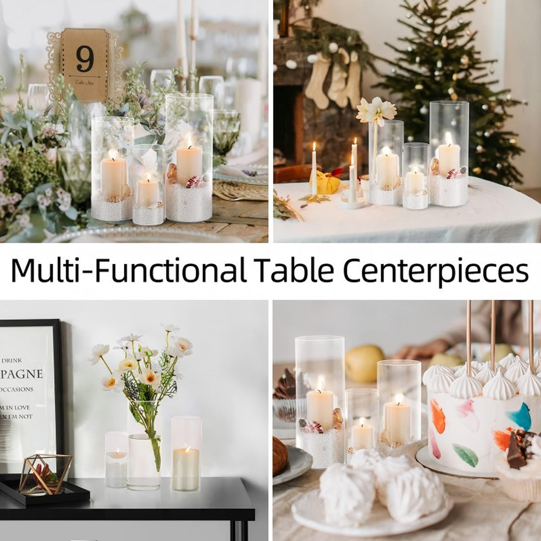 Candle Holders, Glass Vases,transparent Hydroponic Glassware,wedding Decorations